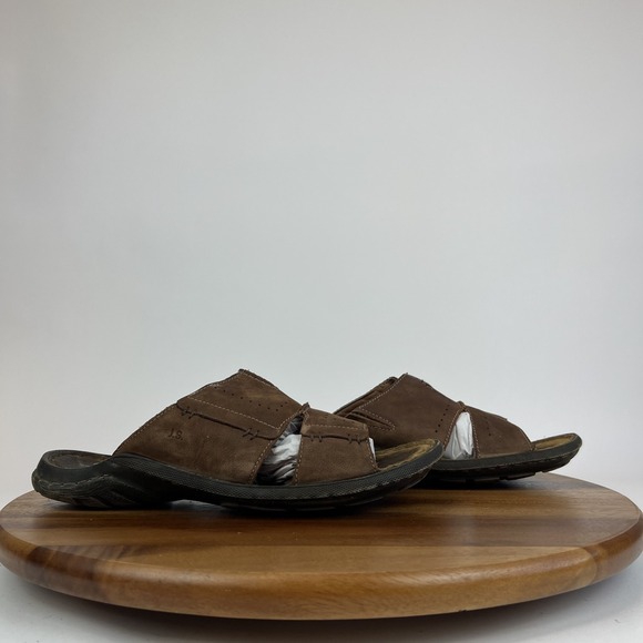 Mens Josef Seibel Logan 21 Brown Leather‎ Comfort Slides Sandals Size EU 41 GUC main image 6